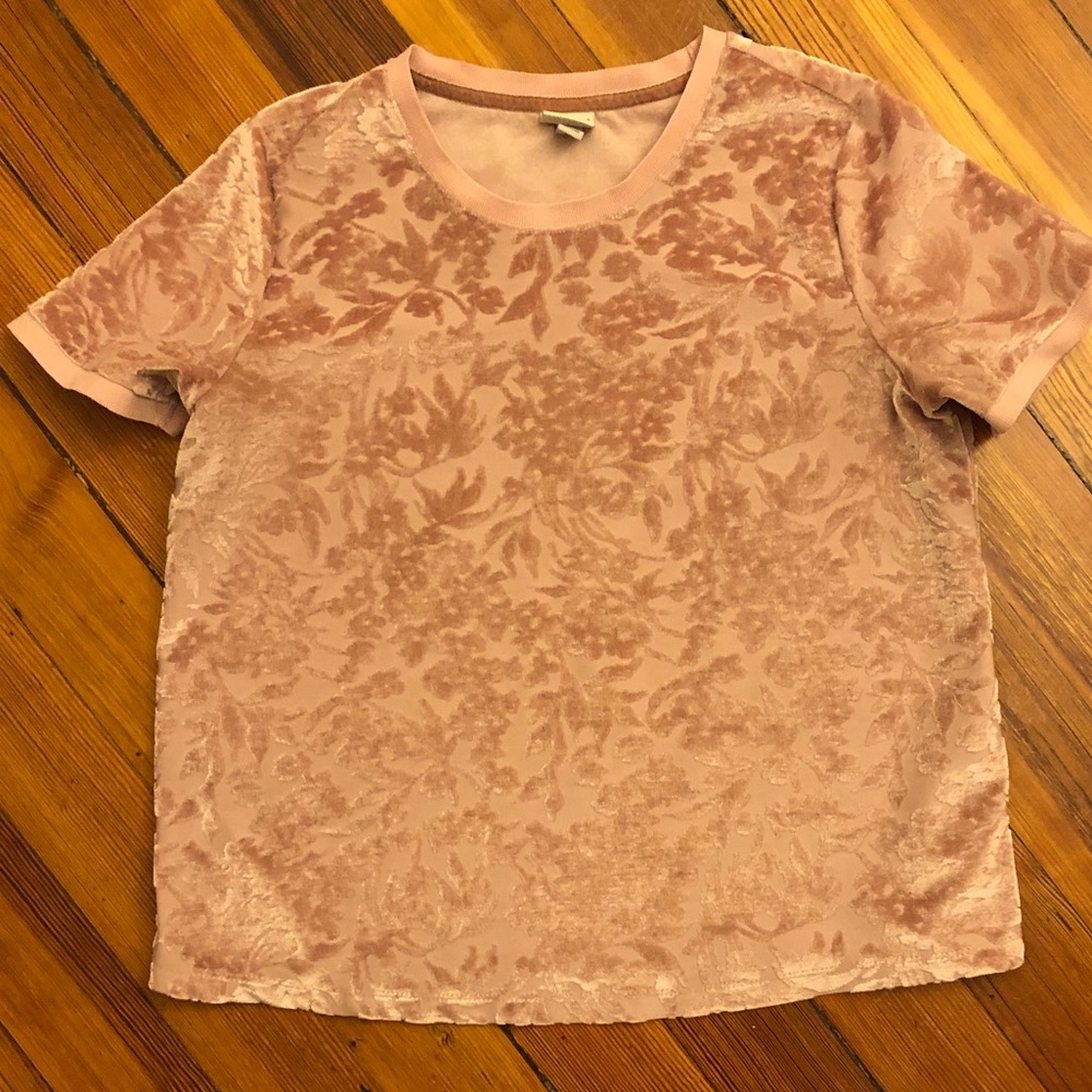 A New Day Pink Velvet Tee